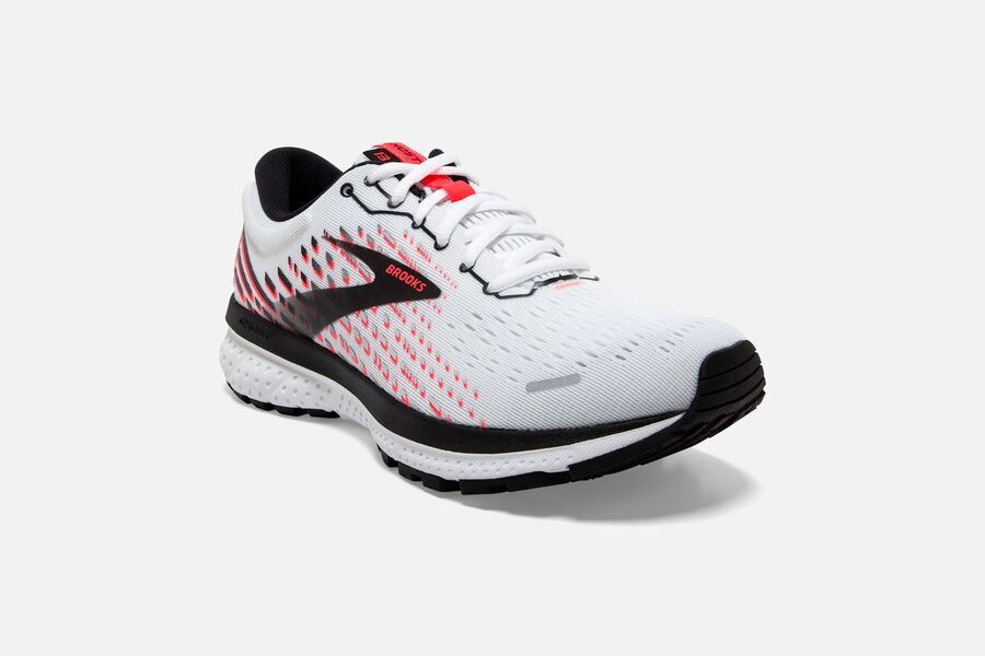 Brooks Ghost 13 Road Running Shoes - Womens - White/Pink/Black - VW1256987